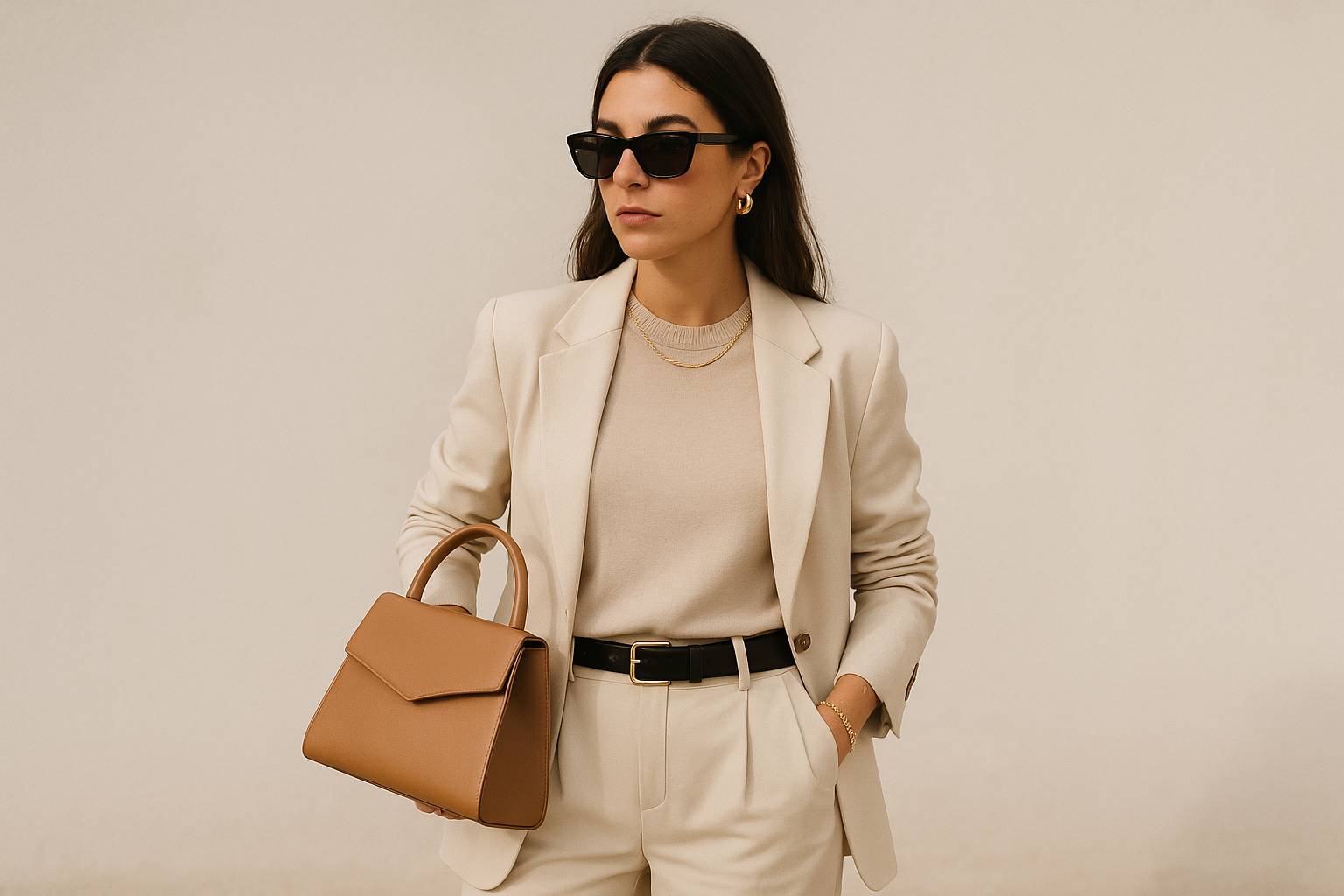 Complementos clave para looks neutros
